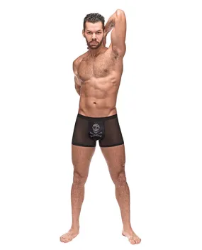 Private Screening Micro Mesh & Modal Skull Pouch Short
