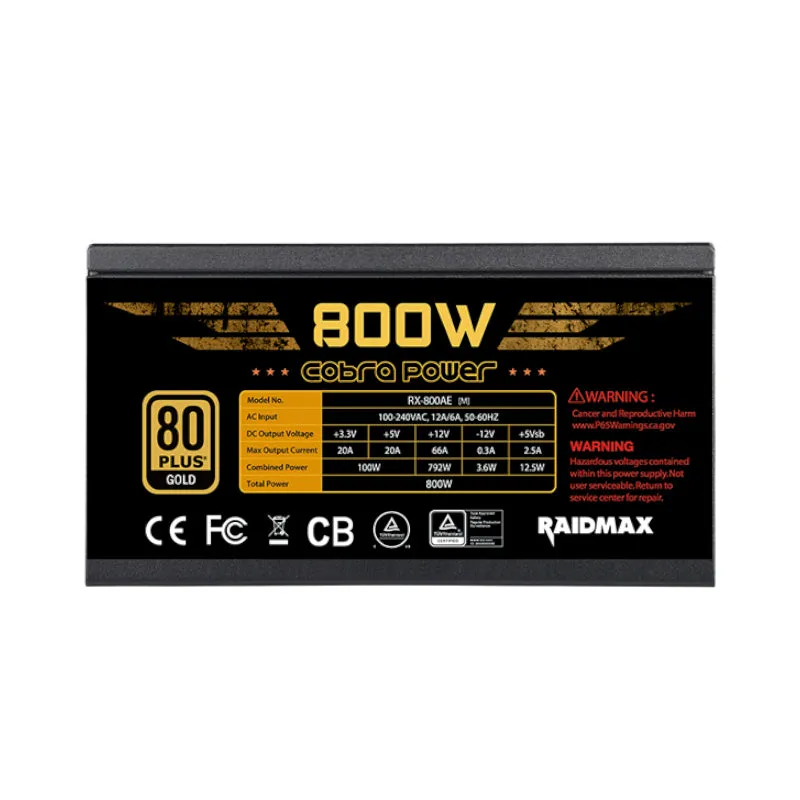 Raidmax Cobra 800W Gold Modular Psu