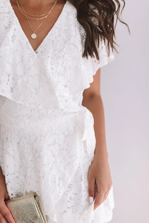 Rome And Romance Lace Wrap Romper