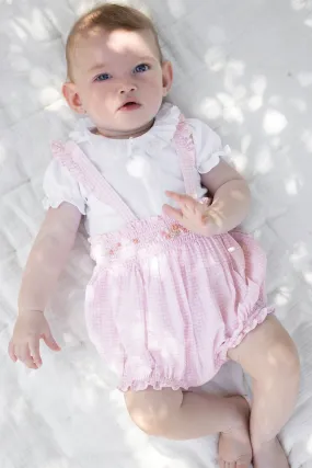 Romper Set - Pale Pink Two-tone Gingham