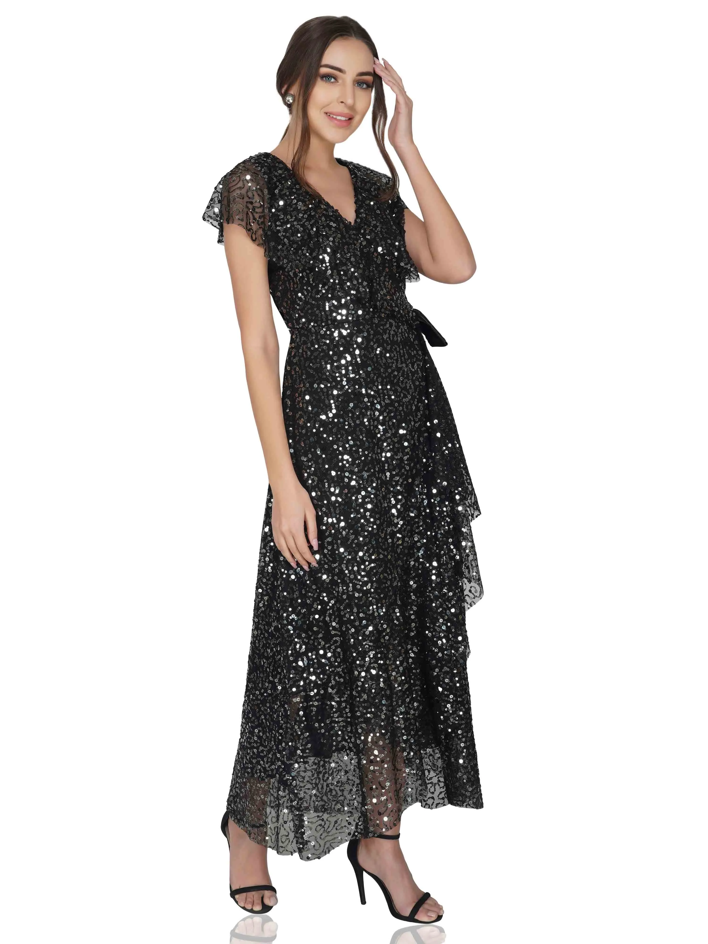 Sequin Ankle Length Wrap