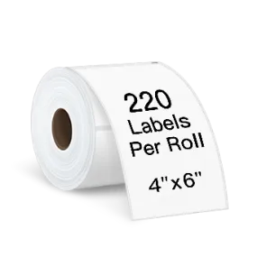 Shipping Label, 4 x 6 Direct Thermal Labels, 220 Labels/Roll