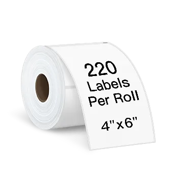 Shipping Label, 4 x 6 Direct Thermal Labels, 220 Labels/Roll