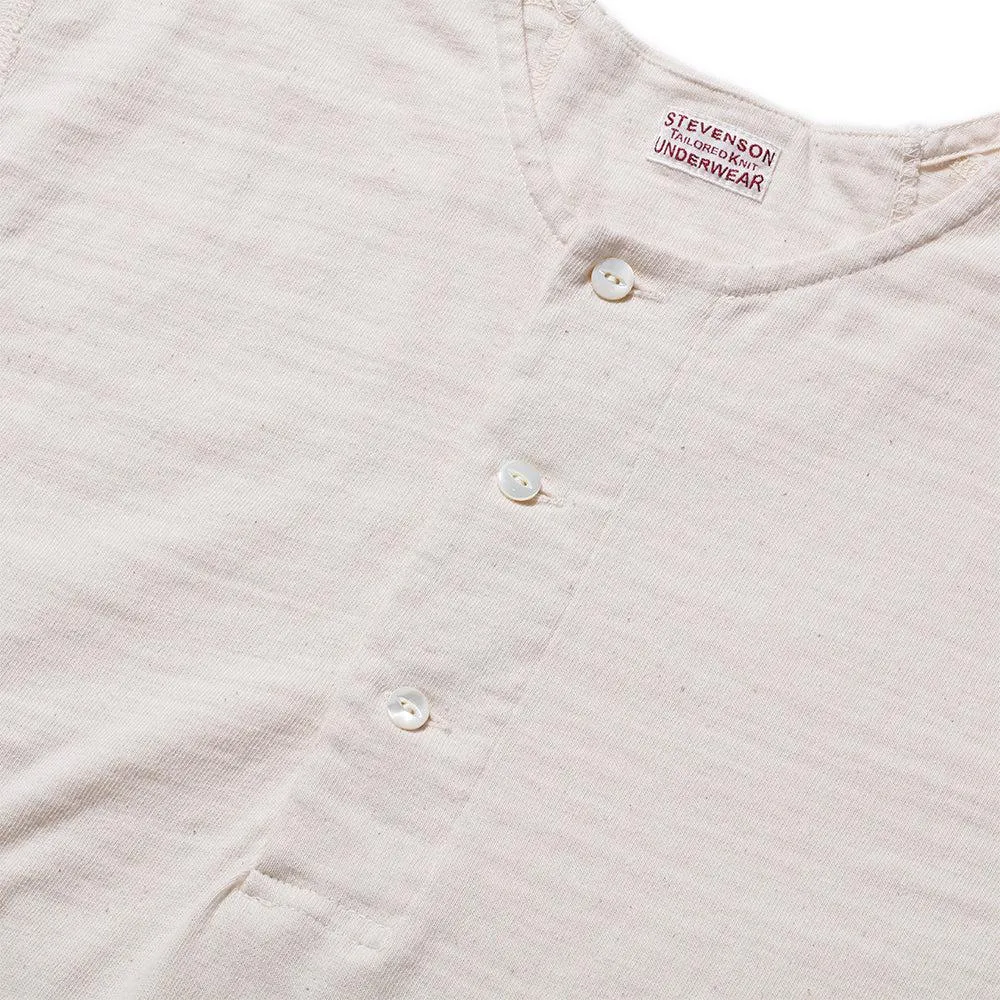 Stevenson Overall S/S Loopwheel Henley Oatmeal