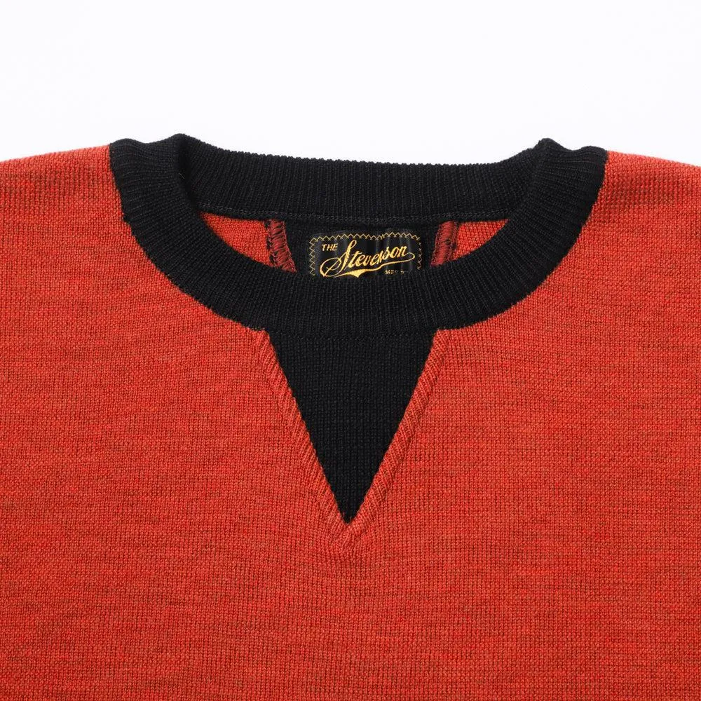 Stevenson Overall V-Gusset Wool Knitted Sweatshirt Orange