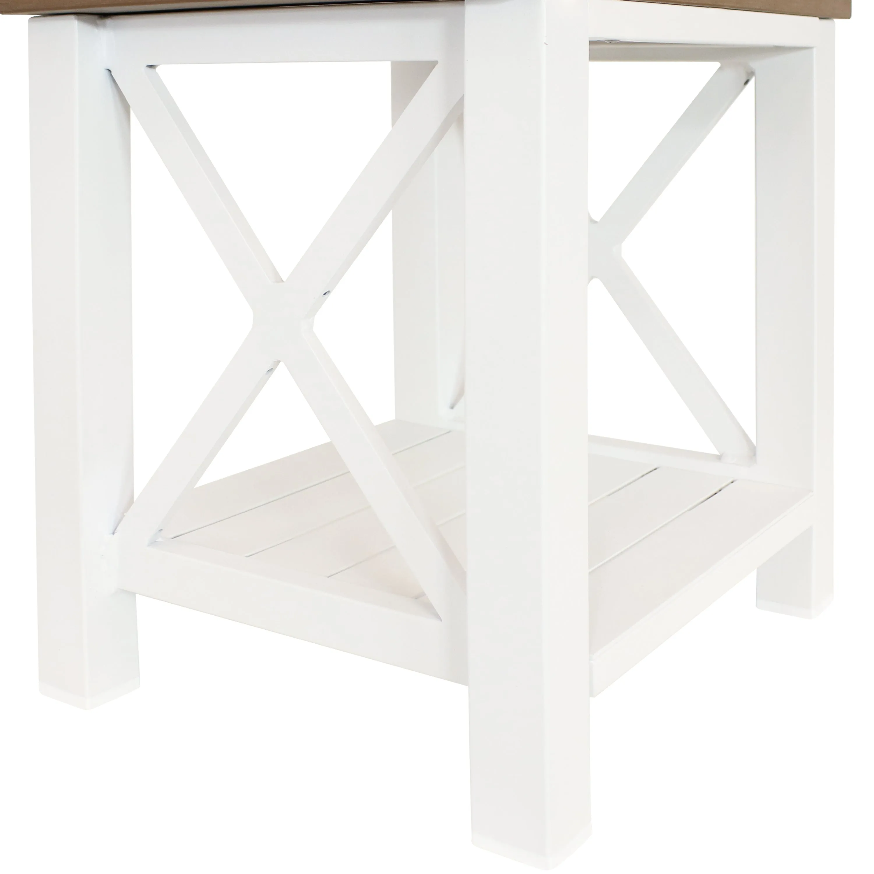 Sunnydaze Bathroom Shower Bench with Storage Shelf