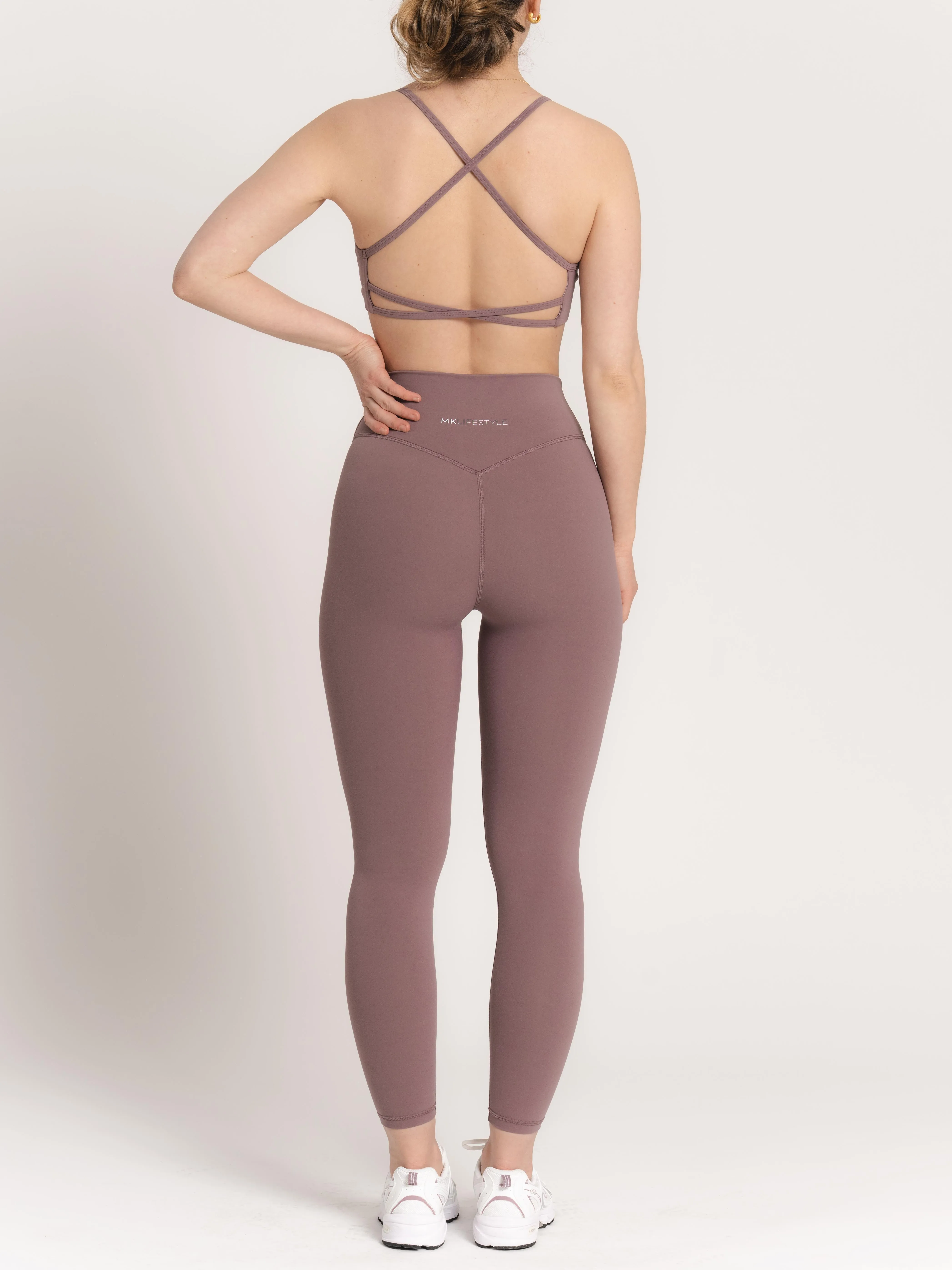 Sweat Leggings - Black Plum
