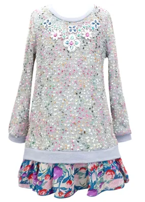 Sweater Knit Layered Dress (A35138)