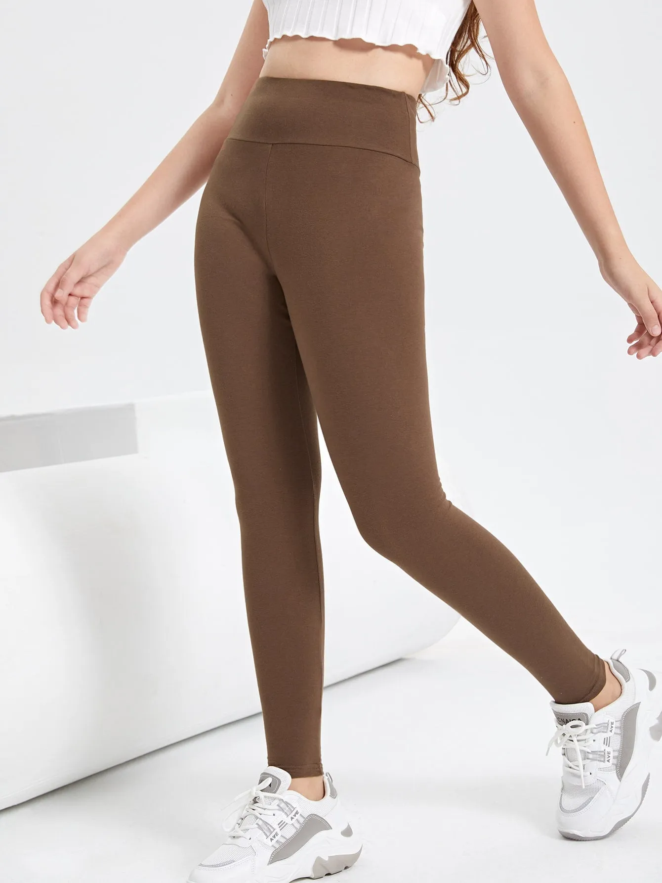 Teen Girls Wide Waist Leggings