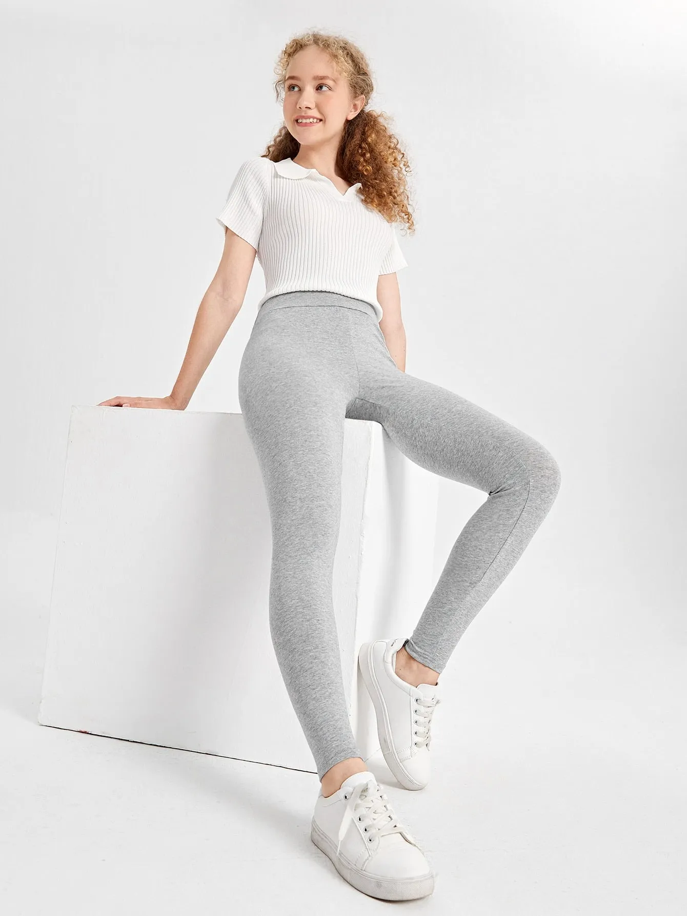 Teen Girls Wide Waist Leggings