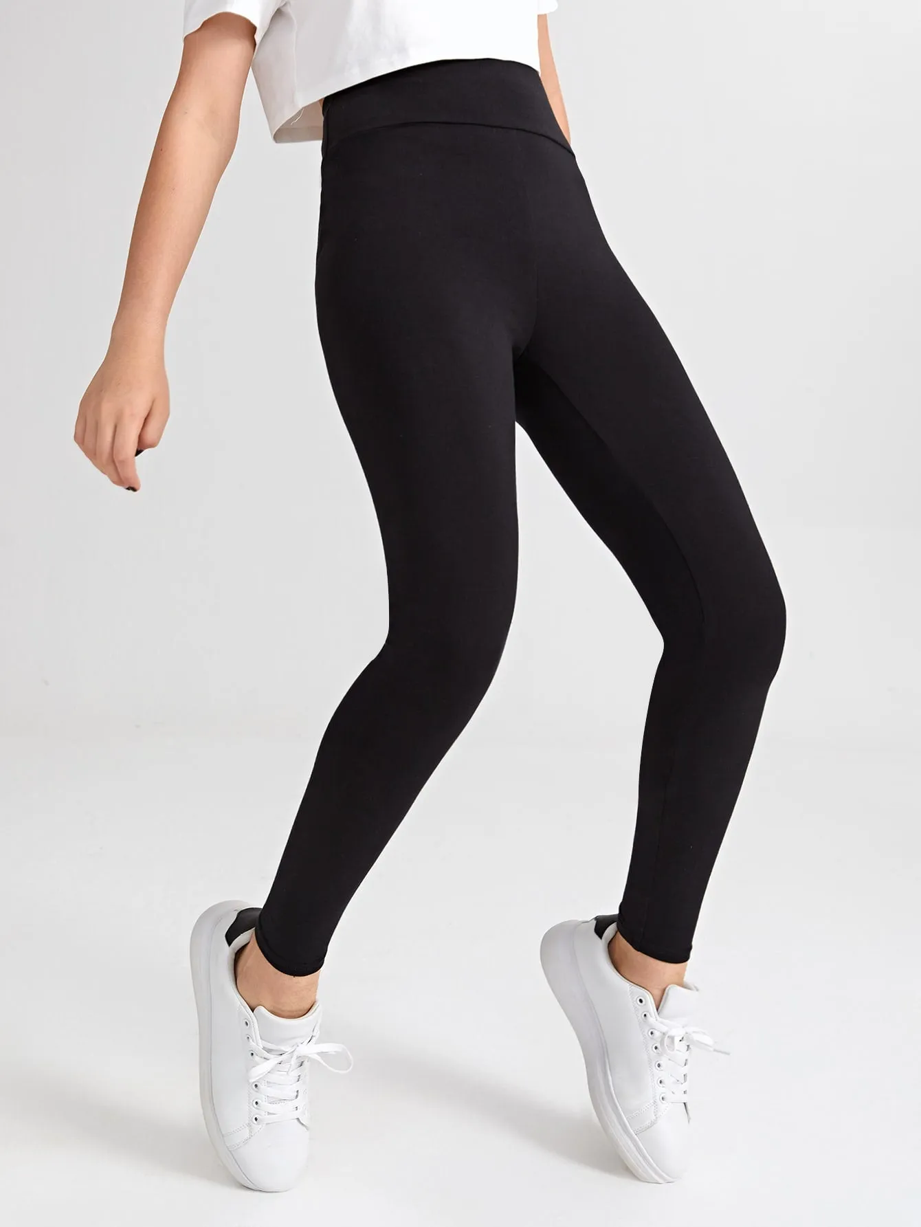Teen Girls Wide Waist Leggings