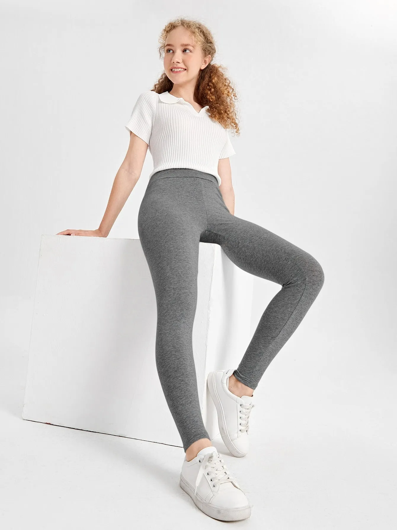Teen Girls Wide Waist Leggings
