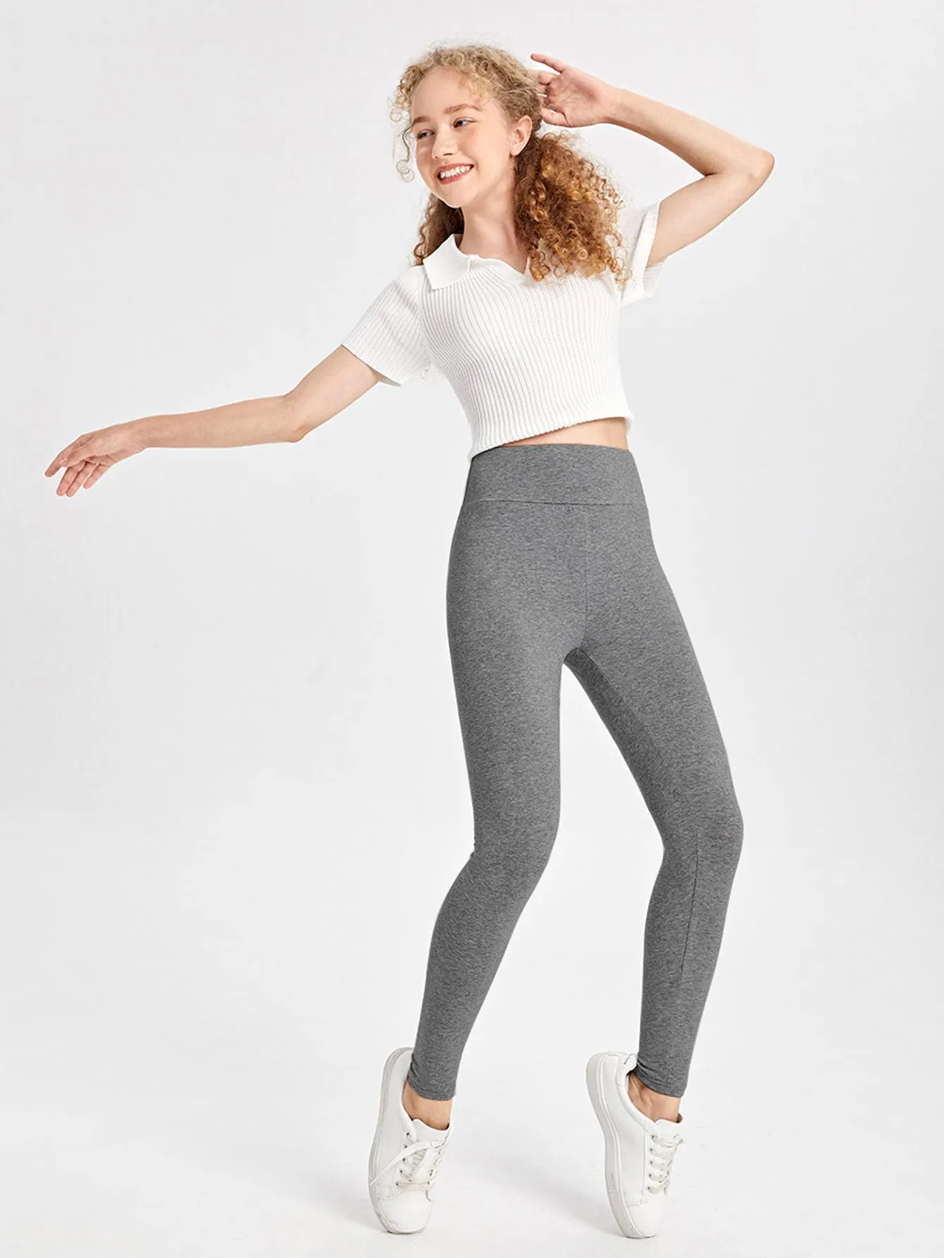 Teen Girls Wide Waist Leggings