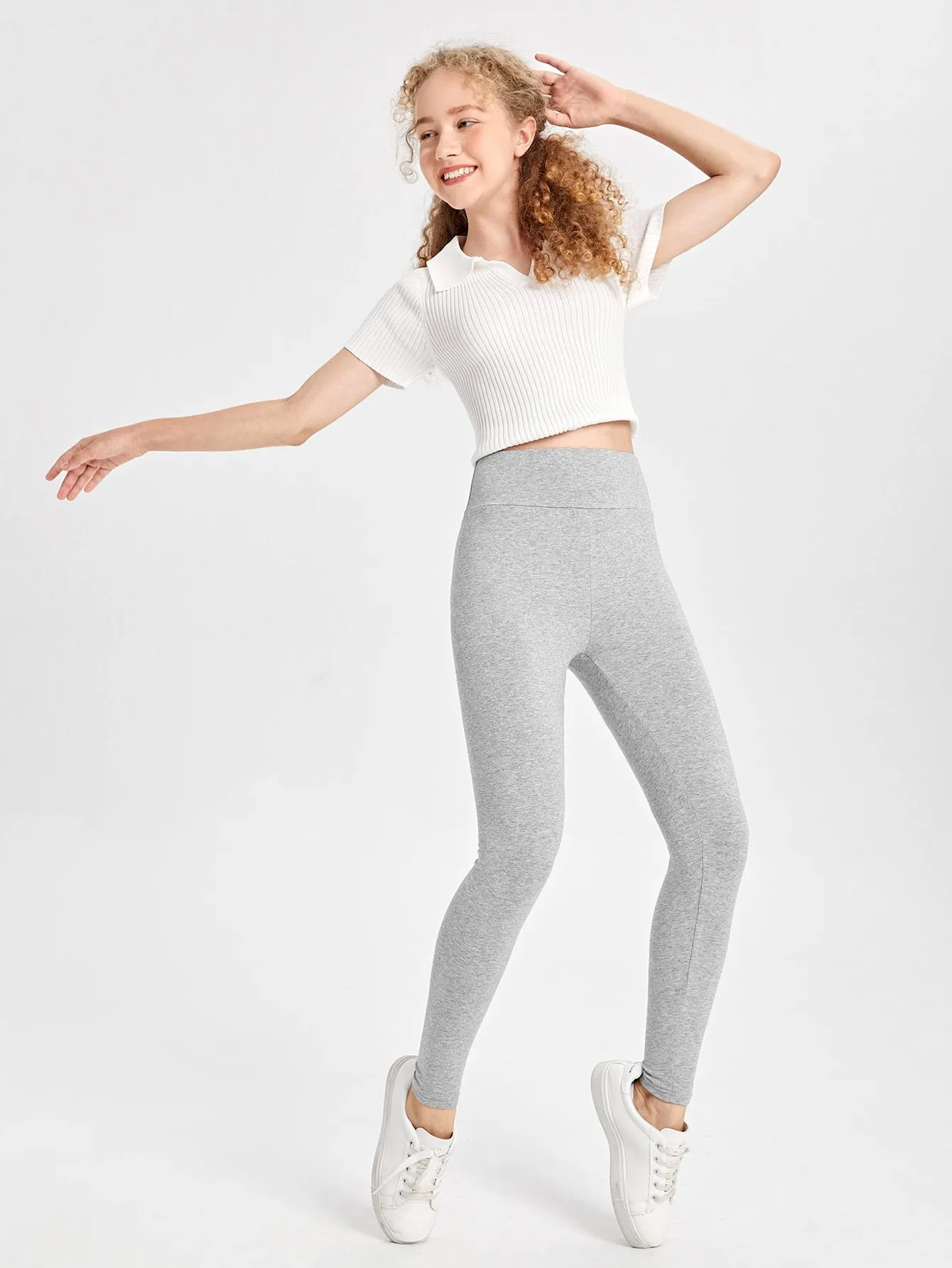 Teen Girls Wide Waist Leggings
