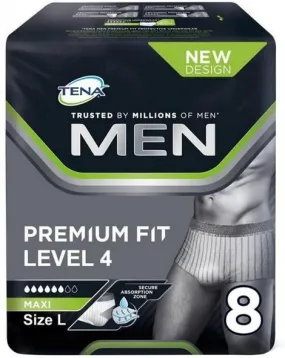 Tena Men Level 4 Pants Premium Fit - Large 8'S