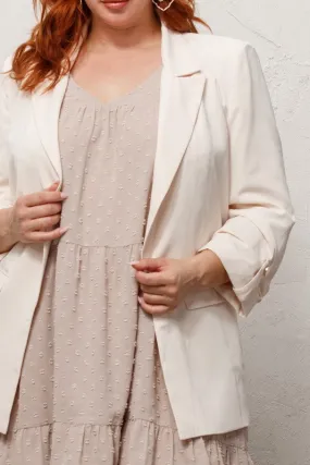 The Celine Blazer - Cream [1X-3X]