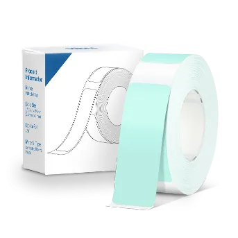 Thermal Label Maker Tape Adapted P10 Label Maker, Standard Laminated Office Labeling, 15mmx40mm/0.5x1.57inch, 180 Labels/Roll, P10 Thermal Printing Label Paper (Green)