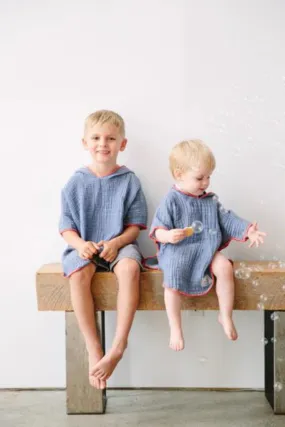 Tofino Towel Kids 'Pebble' Poncho - Indigo