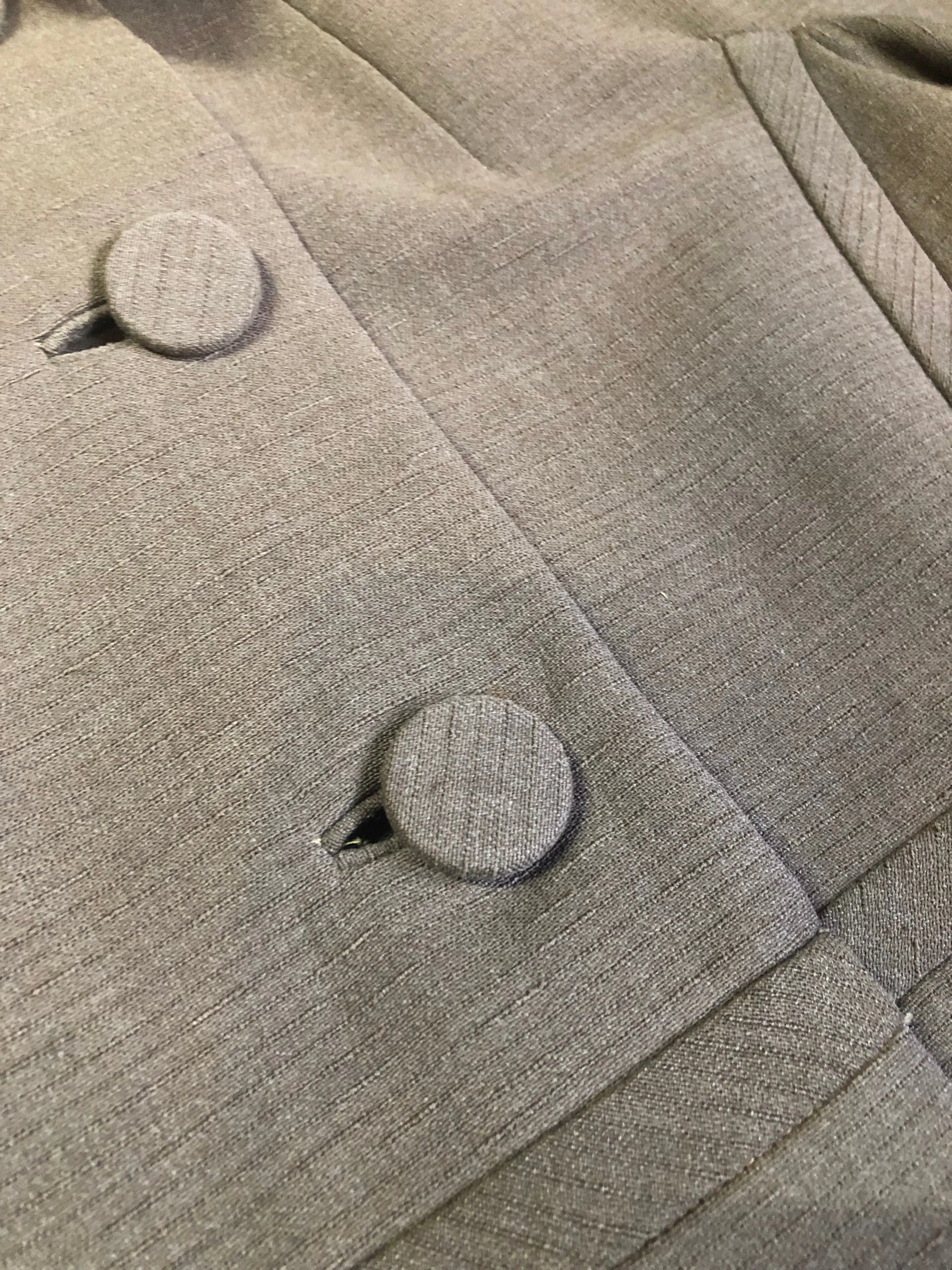 Vintage Monarch Wool Coat with ¾ Sleeve and Fur Trimmed Collar
