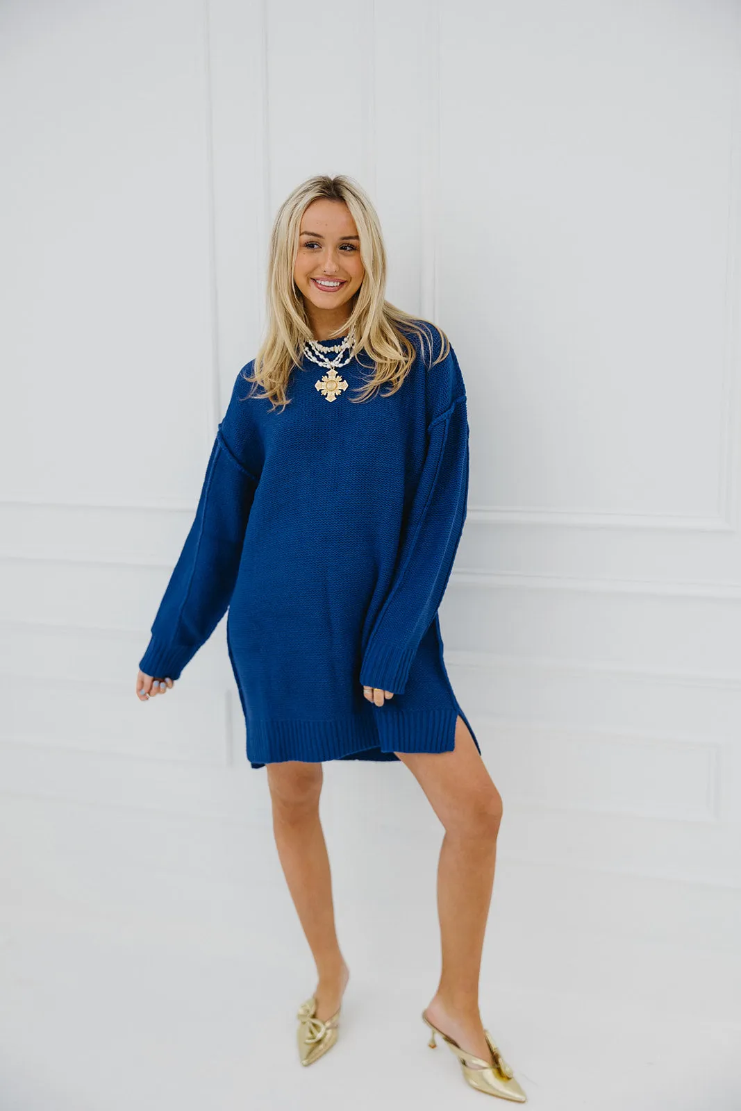 Walker Mini Dress - Royal Blue