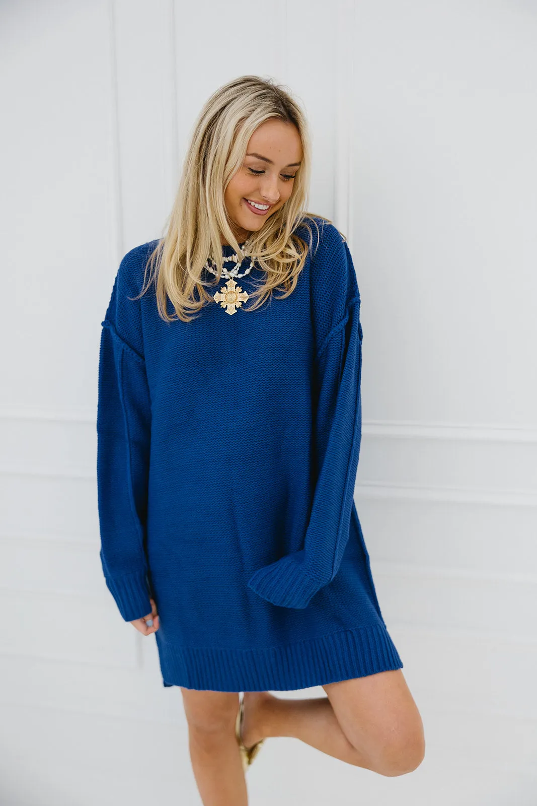 Walker Mini Dress - Royal Blue
