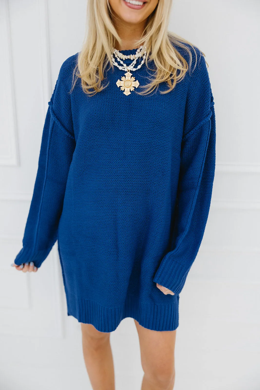 Walker Mini Dress - Royal Blue