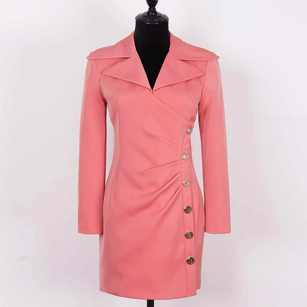 Women Long Sleeve Wrap Mini Dresses
