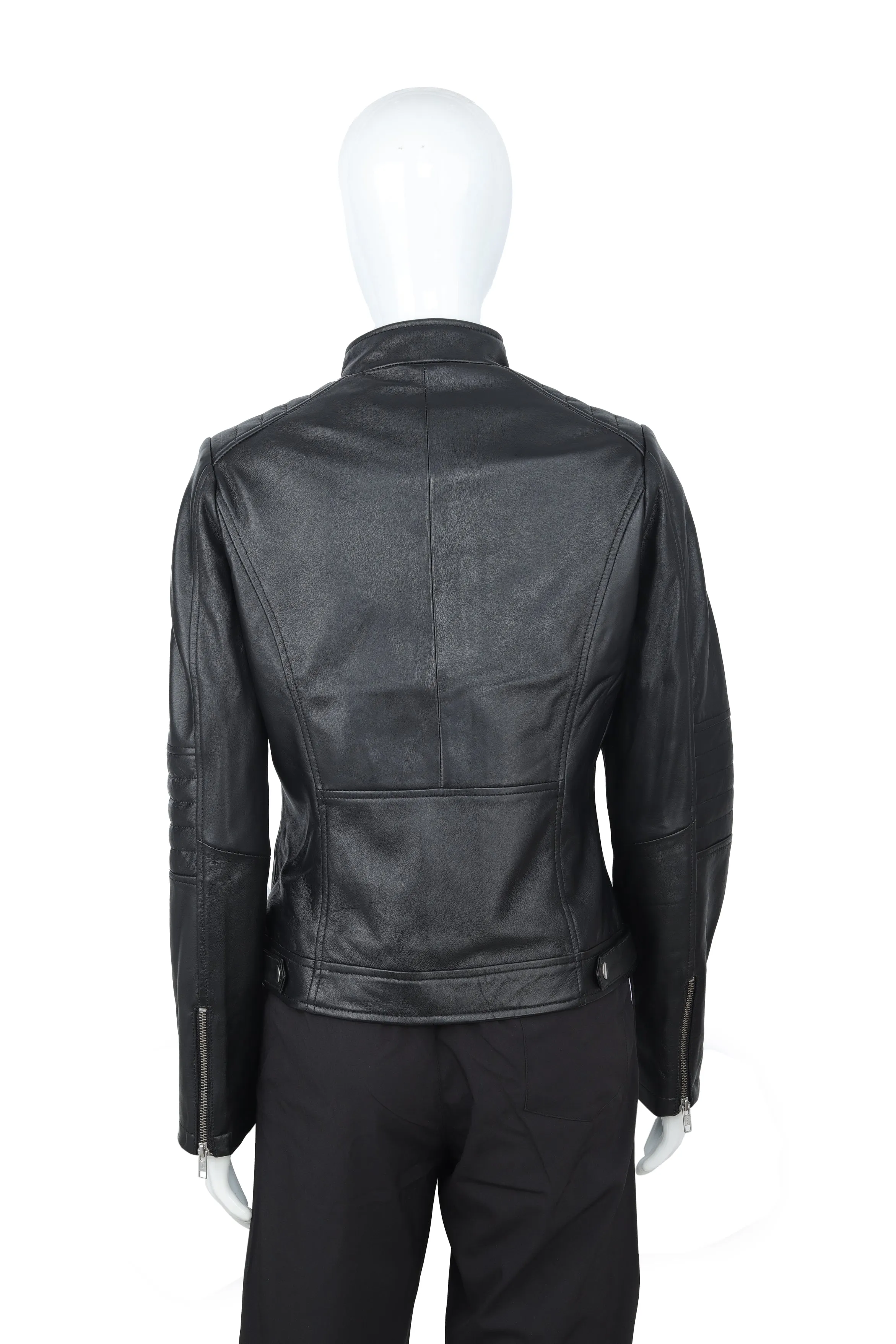 WOMENS LEATHER JACKET 94930 (BLACK)