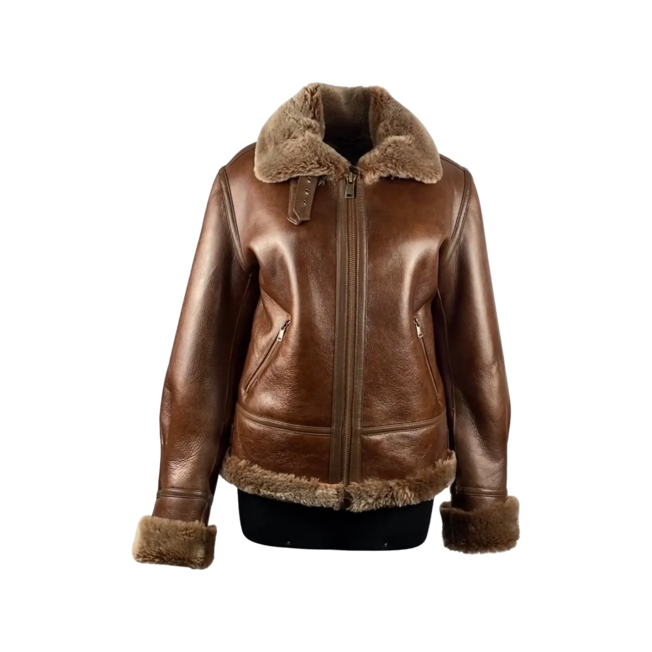 Women's Ramirez Color Pilot Shearling Jacket Style # 4097