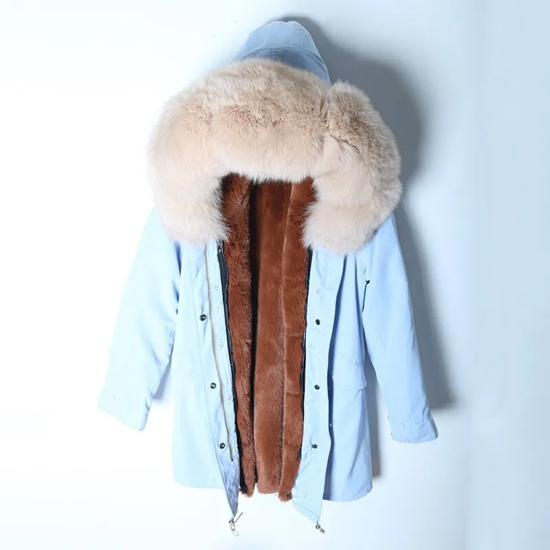 Women's Winter Casual Hooded Short Parka With Detachable Fox Fur