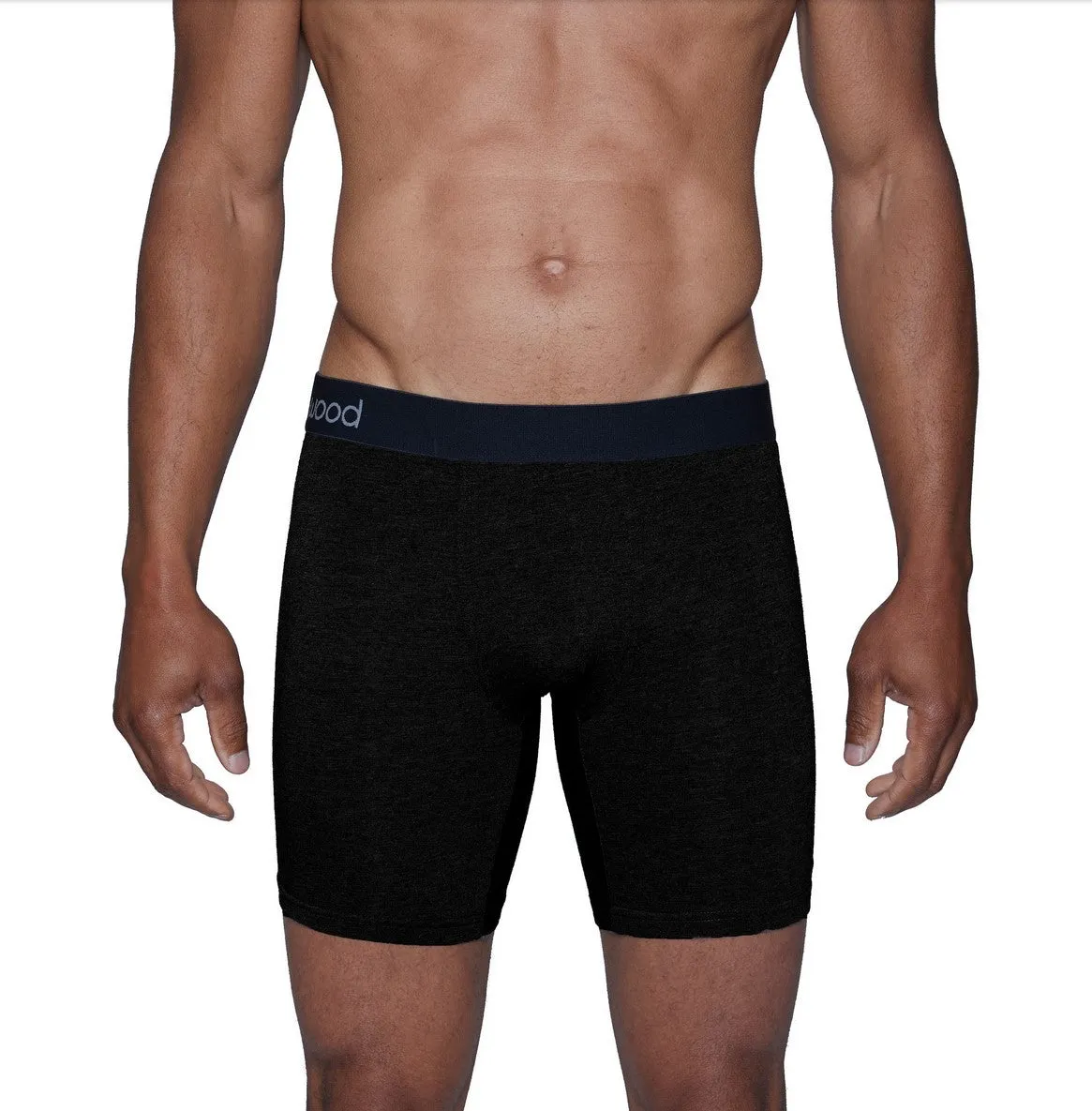 Wood Black 6" Biker Brief