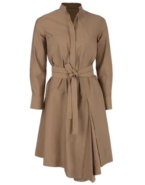 Wrap Belt Shirt Dress