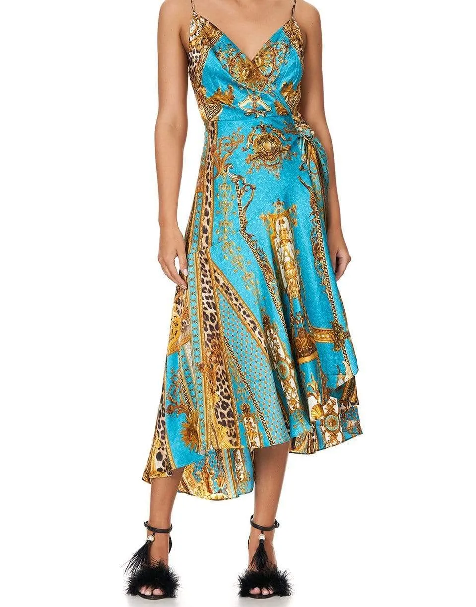 Wrap Dress With Ruffle Hem