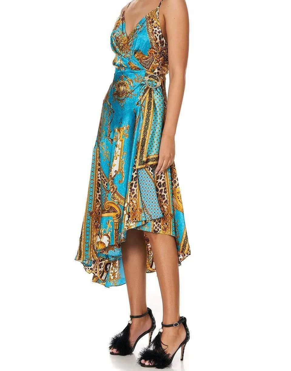 Wrap Dress With Ruffle Hem