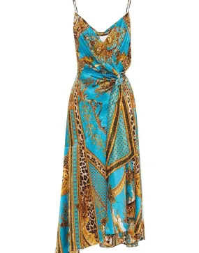Wrap Dress With Ruffle Hem