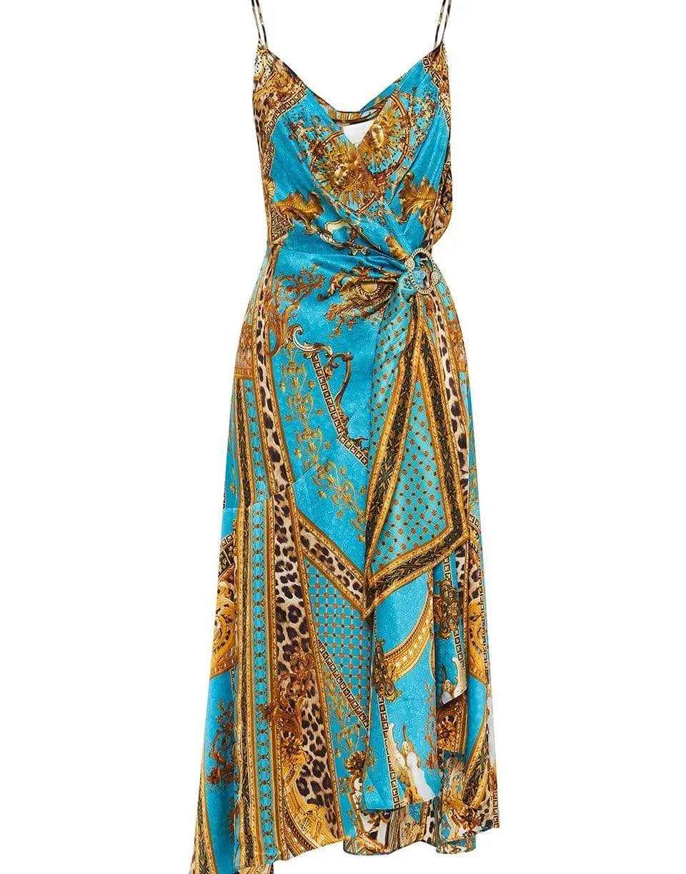 Wrap Dress With Ruffle Hem