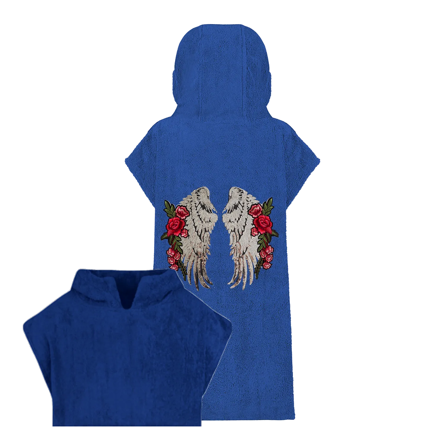 XL Silver Wings and Roses Beach Robe