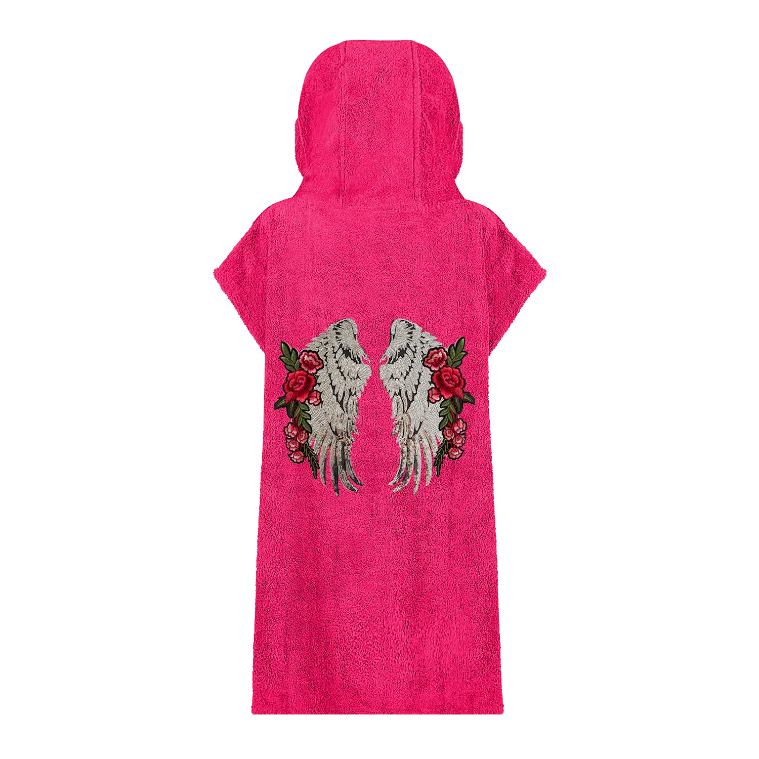 XL Silver Wings and Roses Beach Robe