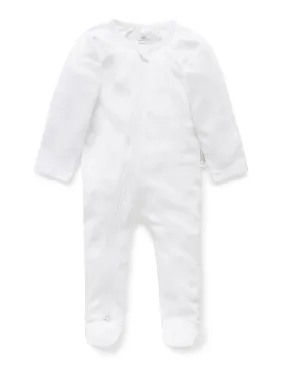 Zip Growsuit - White