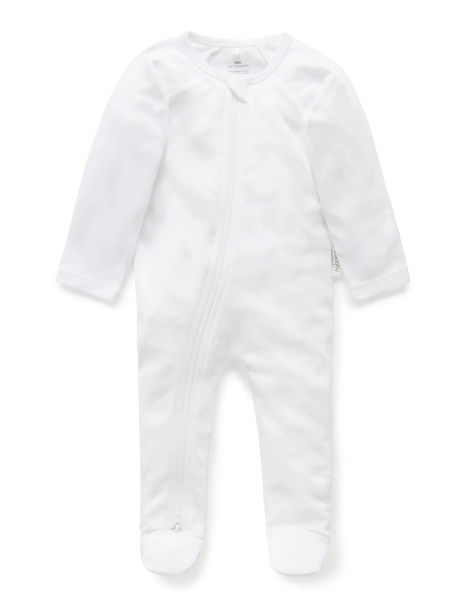 Zip Growsuit - White